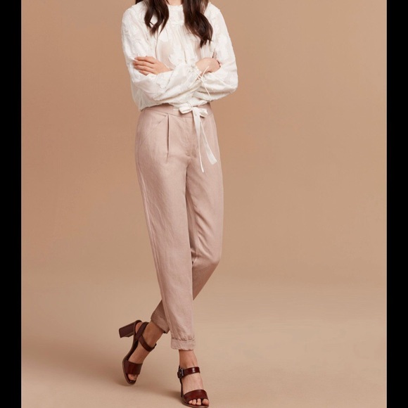 Aritzia Allant linen pants Wilfred pants in Nutmeg - Picture 8 of 16